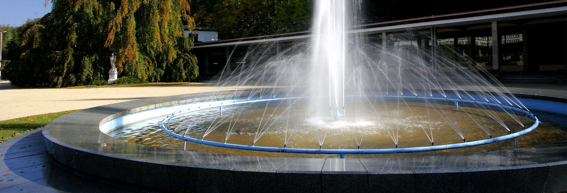 Fountain in spa town Luhačovice