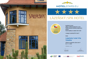 VILA VALAŠKA - certifikace v kategorii čtyřhvězdičkový Lázeňský hotel VILA VALAŠKA - certifikace v kategorii čtyřhvězdičkový Lázeňský hotel