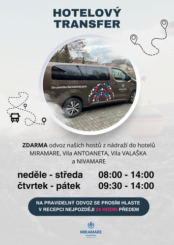 Hotelový mikrobus - transfer ZDARMA